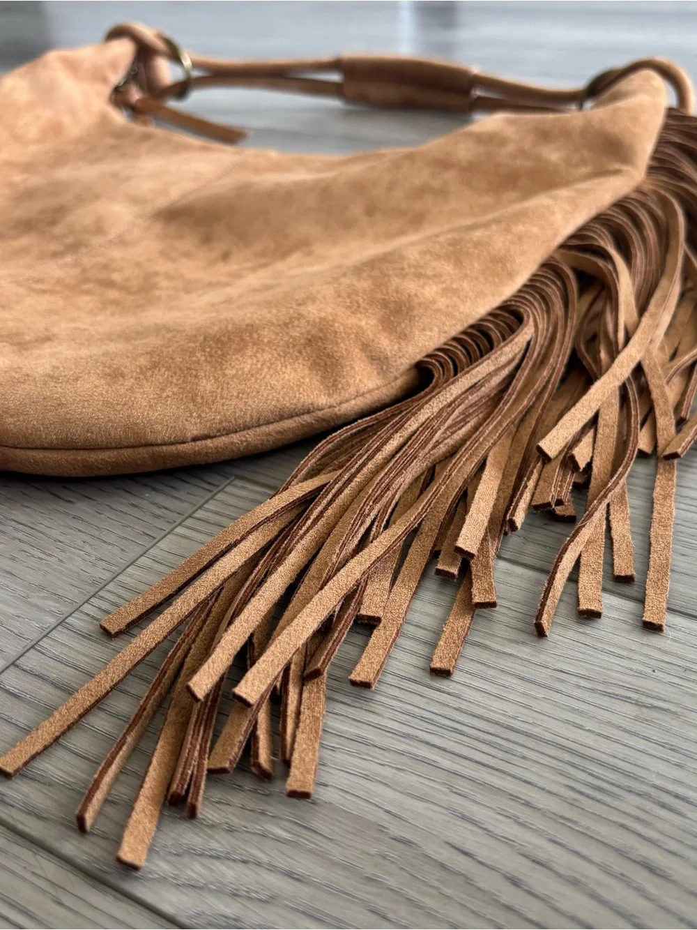 Abercrombie & Fitch Suede Fringe Hobo Bag - Picture 2 of 5